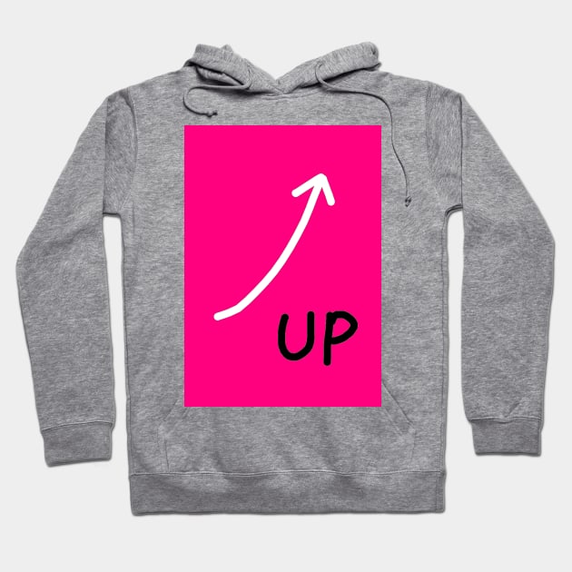 Up! (Pink) Hoodie by Gizi Zuckermann Art